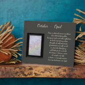 October Geboortesteen Opal Fotoplaat (Zijkant)