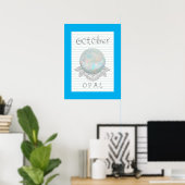 October Geboortesteen Opal Kunstwerk Poster (Thuiskantoor)