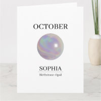 October Geboortesteen Verjaardagsnaam Opal