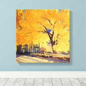 “October Gold” van Maynard Dixon Canvas Afdruk (Insitu (Houten vloer))