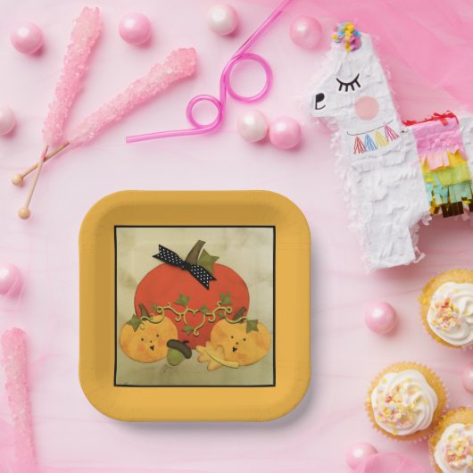 October Halloween Bridal Shower Papieren Bordje (Feest)