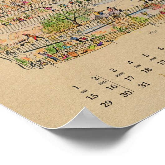 October Happy Notes Kalender 2022 Poster (Hoek)