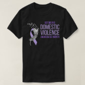 October is Domestic Violence Awareness Ribbon And  T-shirt (Design voorkant)