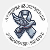 October is Pituitary Awareness Month Ronde Sticker (Voorkant)