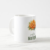October Marigold  Flower Mug | Coffee Cup Koffiemok (Voorkant links)