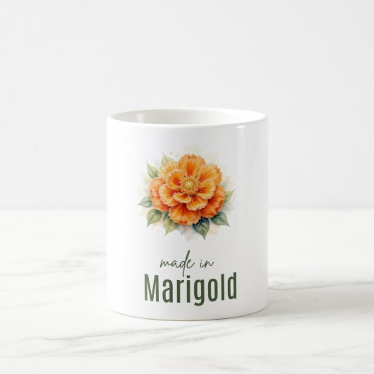 October Marigold  Flower Mug | Coffee Cup Koffiemok (Center)