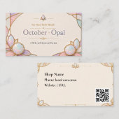 October Opal Birthstone Shop Card Visitekaartje