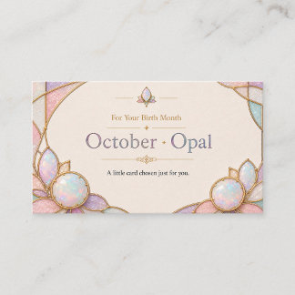 October Opal Birthstone Shop Card Visitekaartje