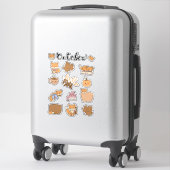 October stickerblad - Bosvossen en herfstmagie Sticker (Koffer)
