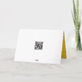 October Verjaardag Kitten die naar een herfstblad  Kaart (Achterkant)