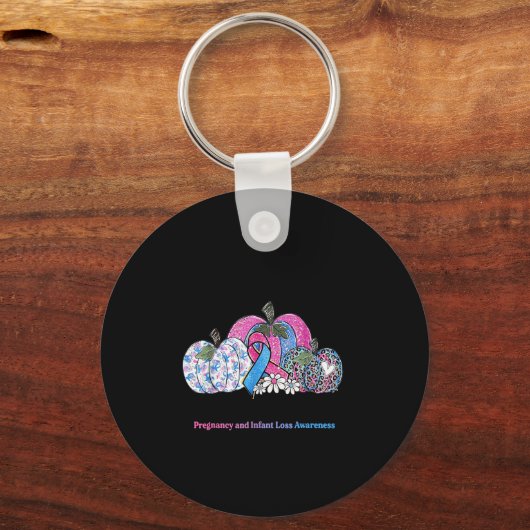 October We Wear Nk &amp; Blue Pregnancy Infant Los Sleutelhanger (Voorkant)