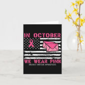 October We Wear Nk Breast Cancer Awareness Stal Wo Kaart (Gele Bloem)
