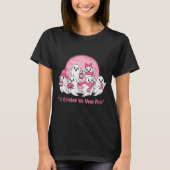 October We Wear Nk Ghosts Halloween Breast Cancer  T-shirt (Voorkant)