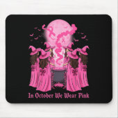 October We Wear Nk Witch Halloween Breast Cancer A Muismat (Voorkant)