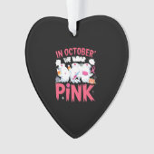 October We Wear Pink Nurse Breast Cancer Awareness Ornament (voorkant)