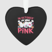 October We Wear Pink Nurse Breast Cancer Awareness Ornament (voorkant)