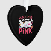 October We Wear Pink Nurse Breast Cancer Awareness Ornament (voorkant)