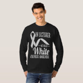 October We Wear White Blindness Awareness T-shirt (Voorkant volledig)