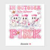 October Wear Pink Boo Nurse Halloween Costumes Wom Sticker (Vel)