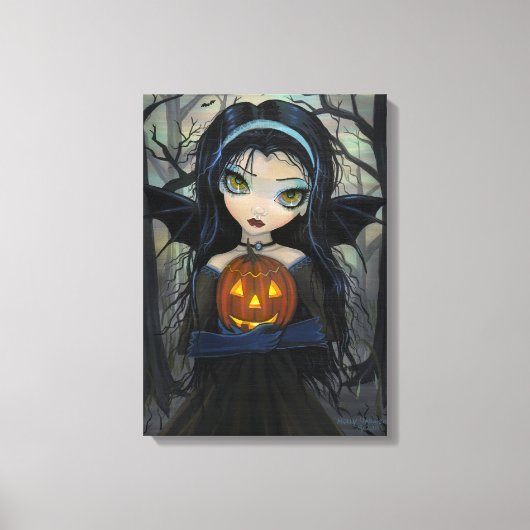 October Woods Halloween Vampier Canvas Print (Voorkant)