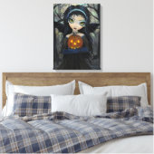October Woods Halloween Vampier Canvas Print (Insitu (Slaapkamer))