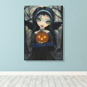 October Woods Halloween Vampier Canvas Print (Insitu (Houten vloer))