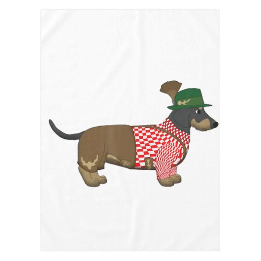 Octoberfest 2018 - Funny German Dachshund Costume Tafelkleed (Voorkant)