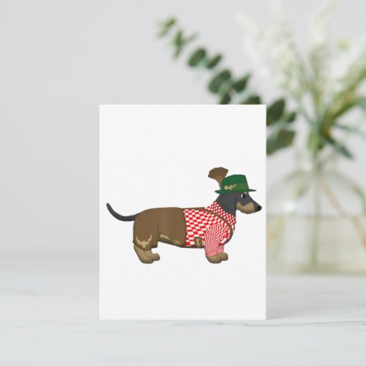Octoberfest 2018 - Grappig Duits dachshond kostuum Kaart (Staand voorkant)