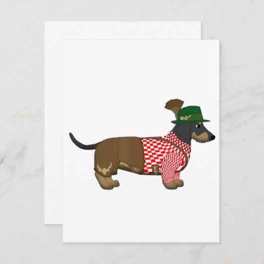 Octoberfest 2018 - Grappig Duits dachshond kostuum Kaart (Voorkant / Achterkant)