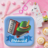 Octoberfest Accordeon Papieren Bordje (Feest)