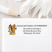 Octoberfest Brats and Beer Herfst Party Retro Etiket (Insitu)