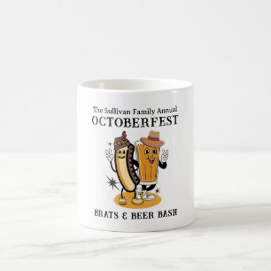 Octoberfest Brats and Beer Herfst Party Retro Koffiemok