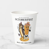 Octoberfest Brats and Beer Herfst Party Retro Papieren Bekers (Voorkant)