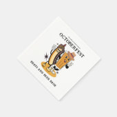 Octoberfest Brats and Beer Herfst Party Retro Servet (Hoek)