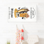 Octoberfest Brats and Beer Herfst Party Retro Spandoek (Insitu)