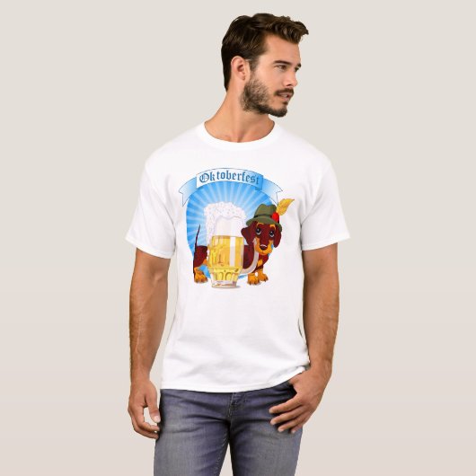 Octoberfest Dachshund T-Shirt (Voorkant volledig)