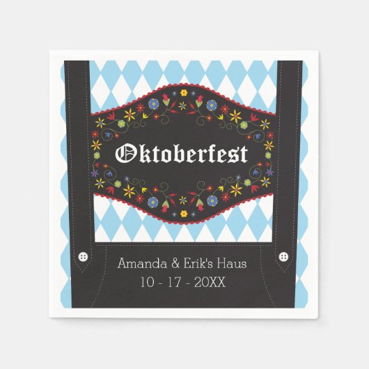Octoberfest, Oktoberfest Napkins - Aangepast Servet (Voorkant)