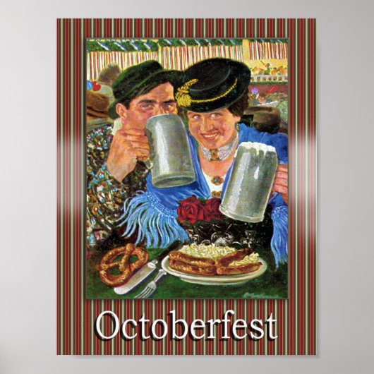 Octoberfest Poster van zeer oud briefkaart (Voorkant)