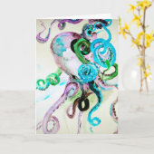 Octocolor Friendship Greeting Card Kaart (Gele Bloem)
