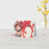 Octogirl Notecard Kaart (Gele Bloem)