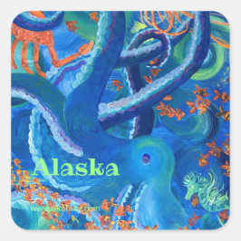Octopacifica _ALASKA vierkante Sticker