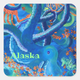 Octopacifica _ALASKA vierkante Sticker