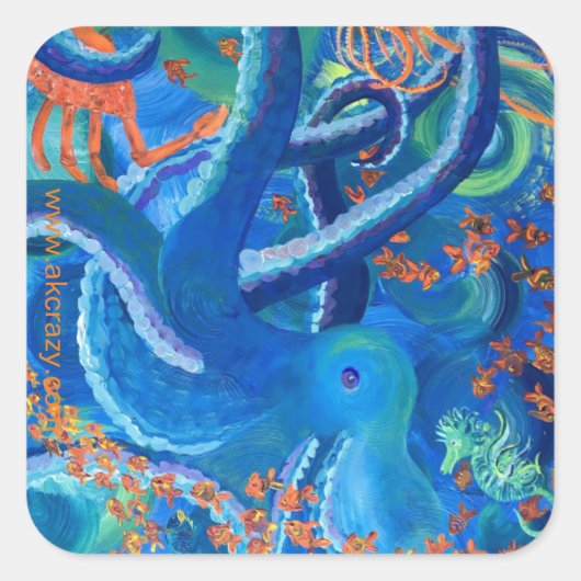 Octopacifica Sticker (Voorkant)