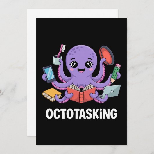 Octopasken in multitaskmodus kaart (Voorkant / Achterkant)