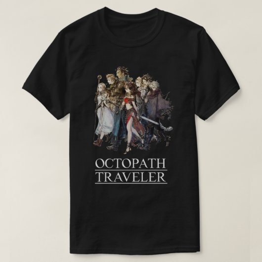 Octopath Traveler®  Travelers Logo [w White Text]  T-shirt (Design voorkant)