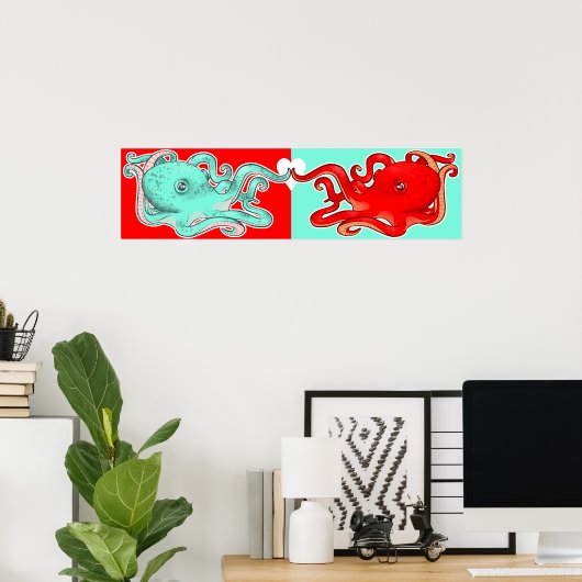 Octopi Attraction Poster (Thuiskantoor)