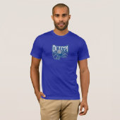 Octopi Distress logo - Blauw T-shirt (Voorkant volledig)