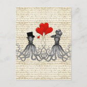 octopi en harten briefkaart (Voorkant)