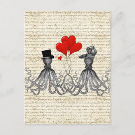  octopi en harten briefkaart