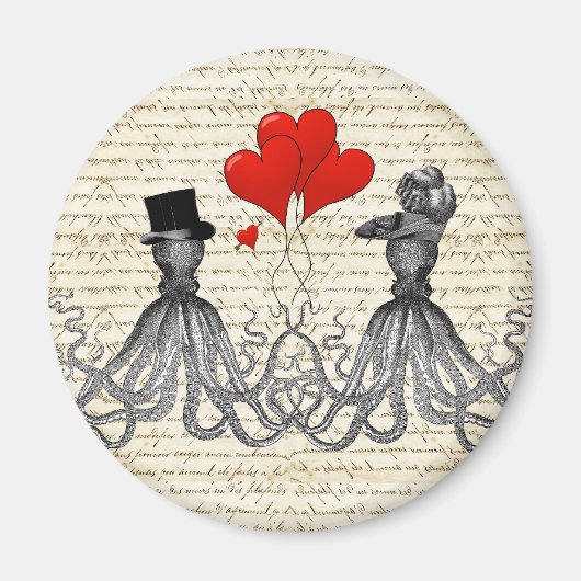  octopi en harten magneet (Voorkant)